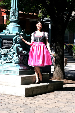 Black and pink dirndl