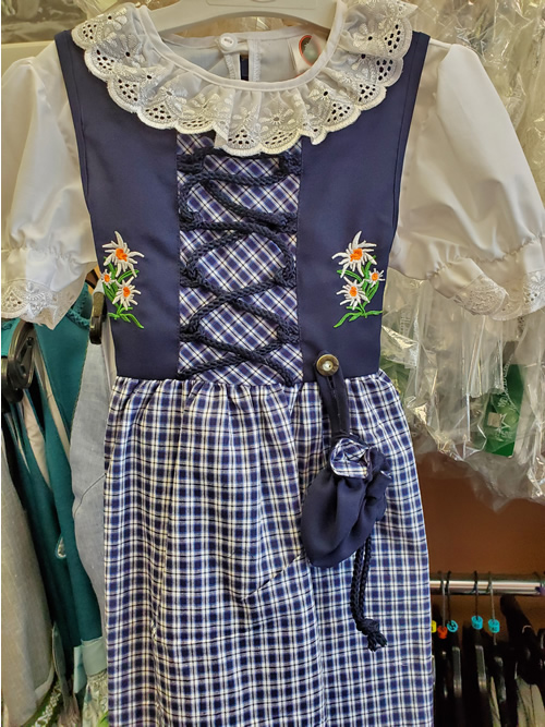 100% Cotton is  this beautiful Dirndl - large sizes available